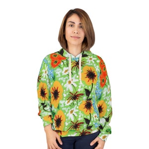 Flower Unisex Pullover Hoodie (AOP)