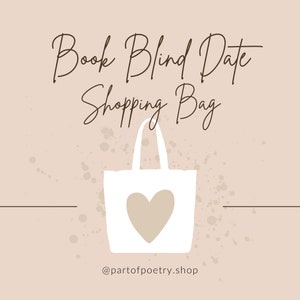 Book Blind Date Shopping Bag, Blinddate with a Book, surprise, jute bag, bag, book blind date, bookish image 1