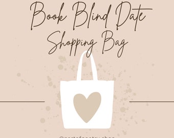 Book Blind Date Shopping Bag, Blinddate with a Book, surprise, jute bag, bag, book blind date, bookish