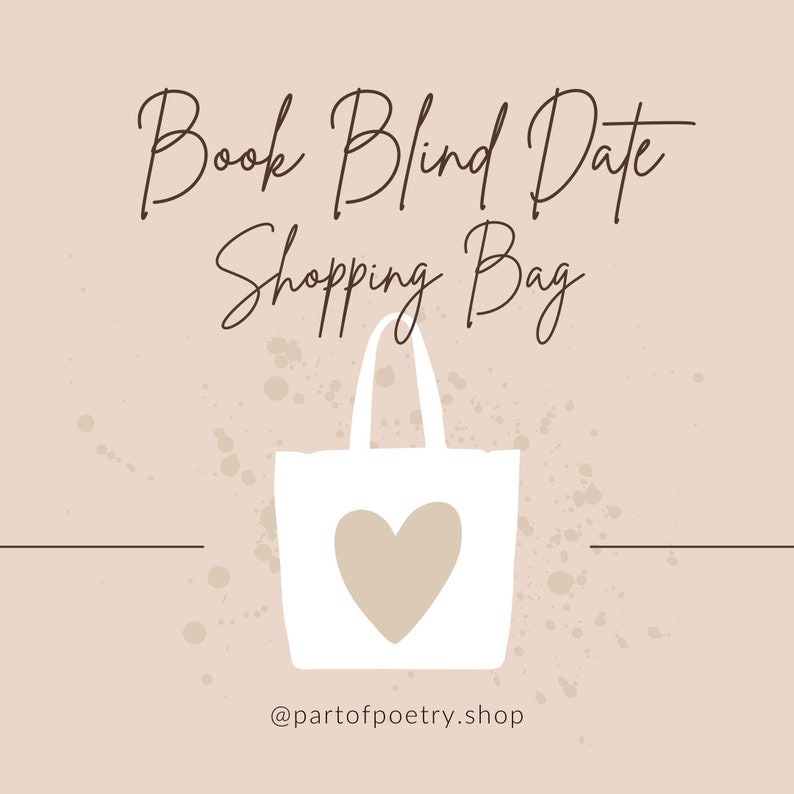 Book Blind Date Shopping Bag, Blinddate with a Book, surprise, jute bag, bag, book blind date, bookish image 1