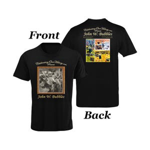 John W. Seifenblasen | Cabochon im Himmel Film | Vorne und hinten bedrucktes T-Shirt im Konzertstil, Tanzlegende, schwarzes Kino, Harlem Renaissance, T-Shirt
