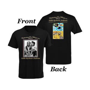 Eddie Rochester Anderson | Hütte im Himmel, | Vorne und hinten bedrucktes T-Shirt im Konzertstil, schwarzes Kino, Harlem Renaissance, T-Shirt