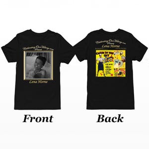 Lena Horne | Hütte im Himmel | Vorne und hinten bedrucktes Damen-T-Shirt im Konzertstil, Jazz Age Legends, Black Movie, Harlem Renaissance