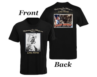 Camiseta con estampado de concierto de la película Stormy Weather, con parte delantera y trasera, leyendas de la era del jazz, cine negro, renacimiento de Harlem, Lena Horne