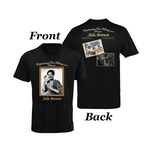 Ada Braun | Stürmisches Wetter Film | Vorne und hinten bedrucktes T-Shirt im Konzertstil, Jazz Age Legends, Black Kino, Harlem Renaissance, T-Shirt