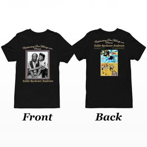 Eddie Rochester Anderson | Hütte im Himmel | Vorne und hinten bedrucktes Damen-T-Shirt im Konzertstil, Legende, Schwarzes Kino, Harlem Renaissance