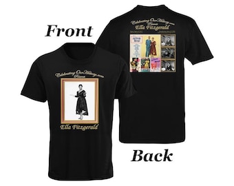 Ella Fitzgerald / St. Louis Blues Movie / Camiseta con estampado en la parte delantera y trasera, estilo concierto, leyendas del jazz, cine negro, Harlem Renaissance, camiseta