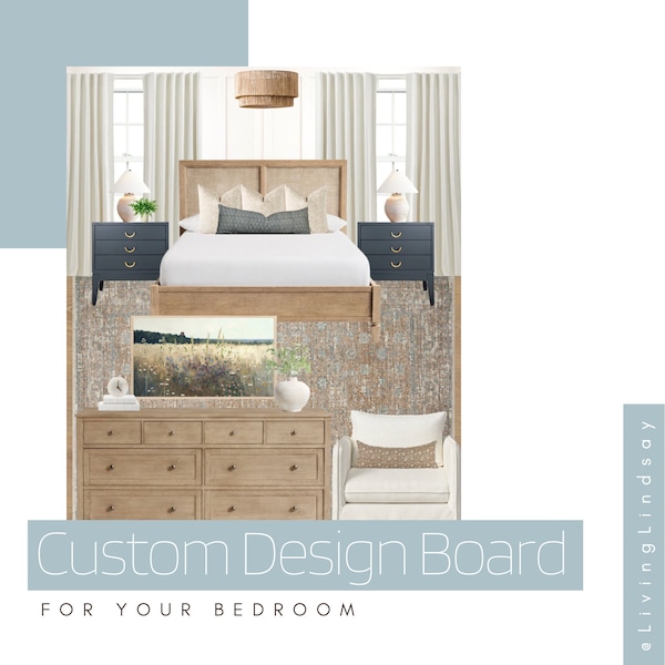 Interior Design Service-Customized & Affordable Virtual Mood Board Design - Bedroom Design Board