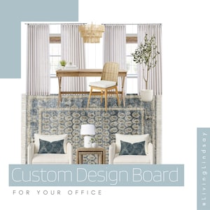 Servicio de diseño de interiores: diseño de mood board virtual personalizado y asequible, diseño de oficina en casa