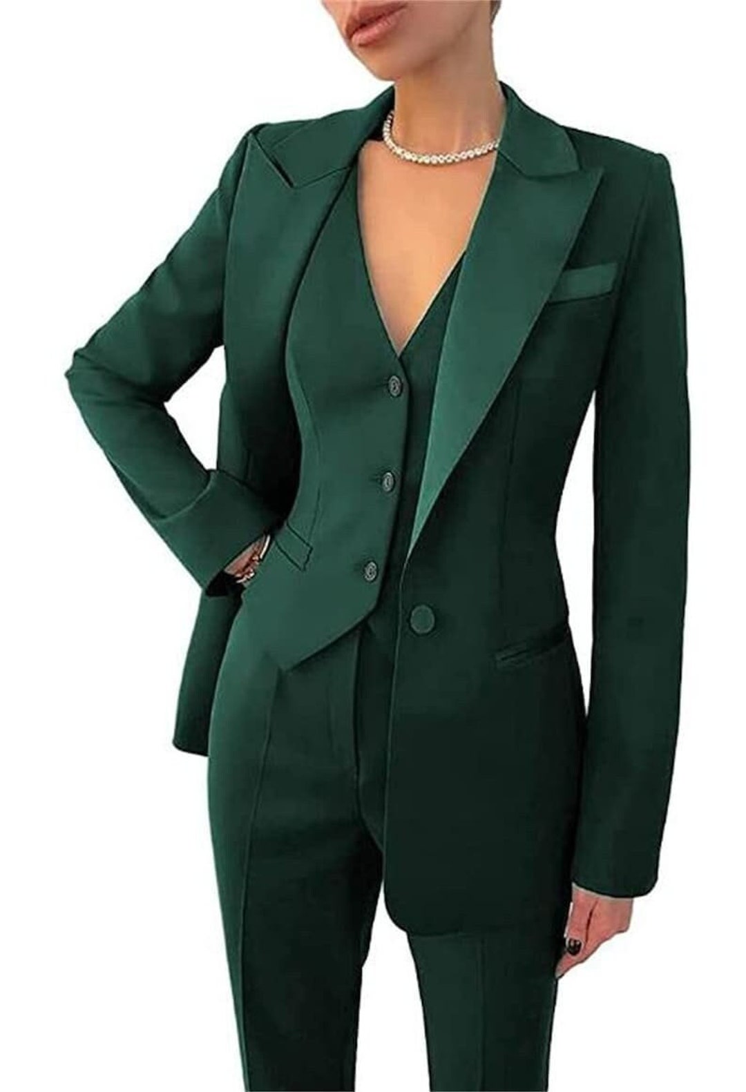 Women Green Suit for Women/three Piece Suit/top/womens Etsy
