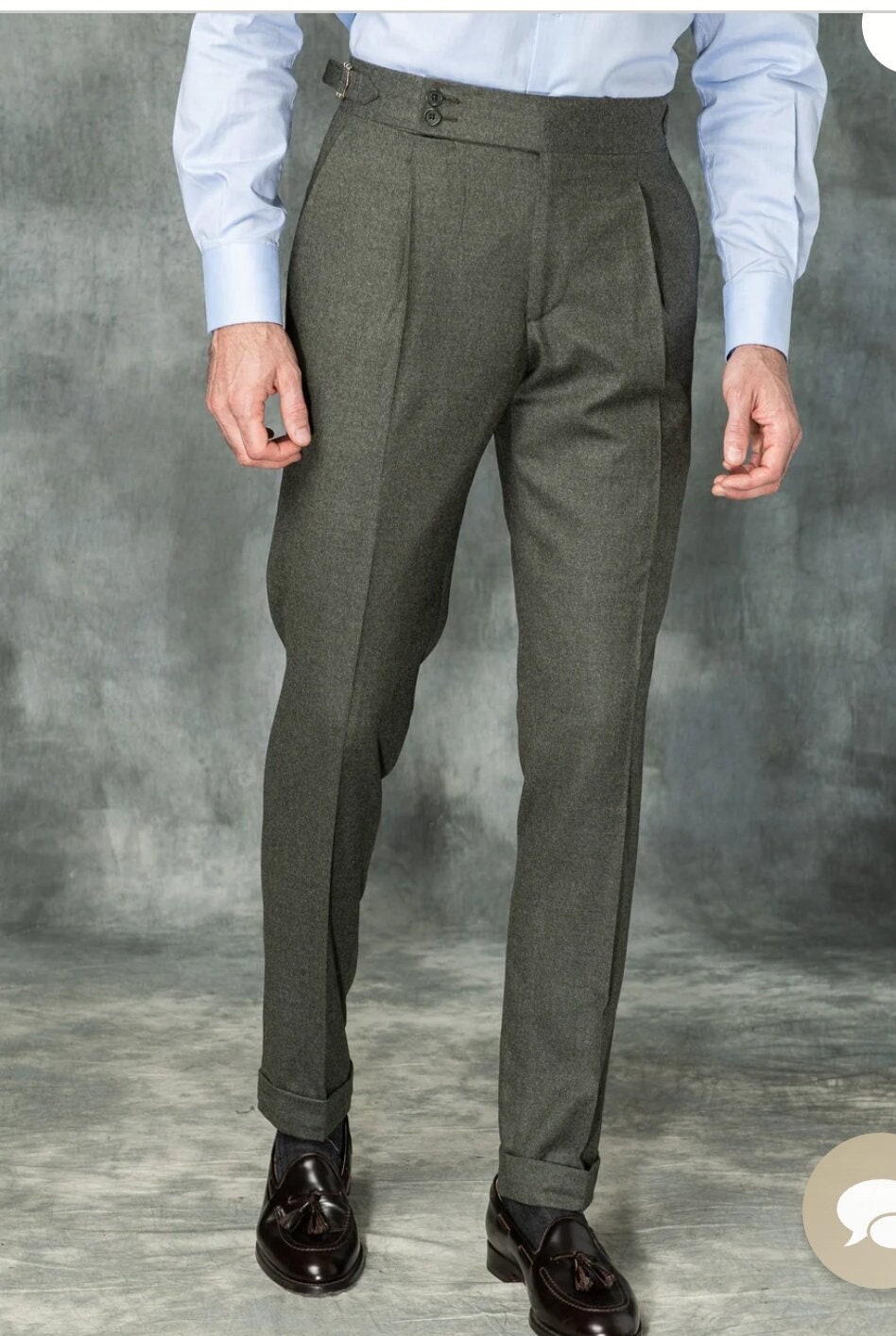Pantalones formales verdes para hombre, pantalón informal para cena,  pantalón plisado con estilo, pantalón de boda para hombre -  España