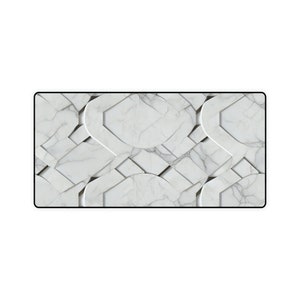 White Marble Long Mouse Pad Desk Mat