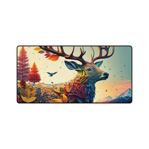 Majestic Deer Long Mouse Pad Desk Mat
