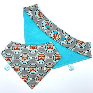 Volkswagon dog bandana with snap adjustable closure
