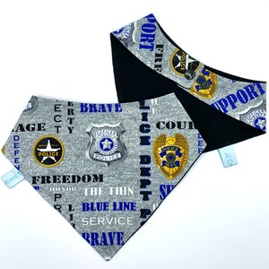 Police dog bandana with snap adjustable closure