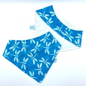 Dragonfly dog bandana with snap adjustable closure