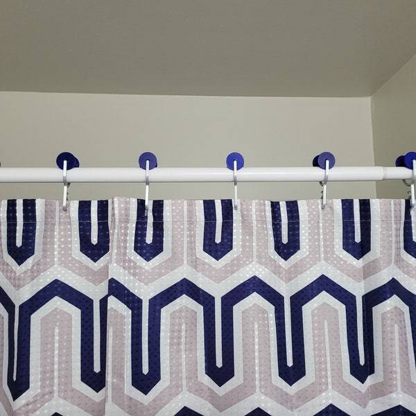 3D Printed Shower Curtain Hooks on Rollers | Never Rust | Designer Shower | Customized