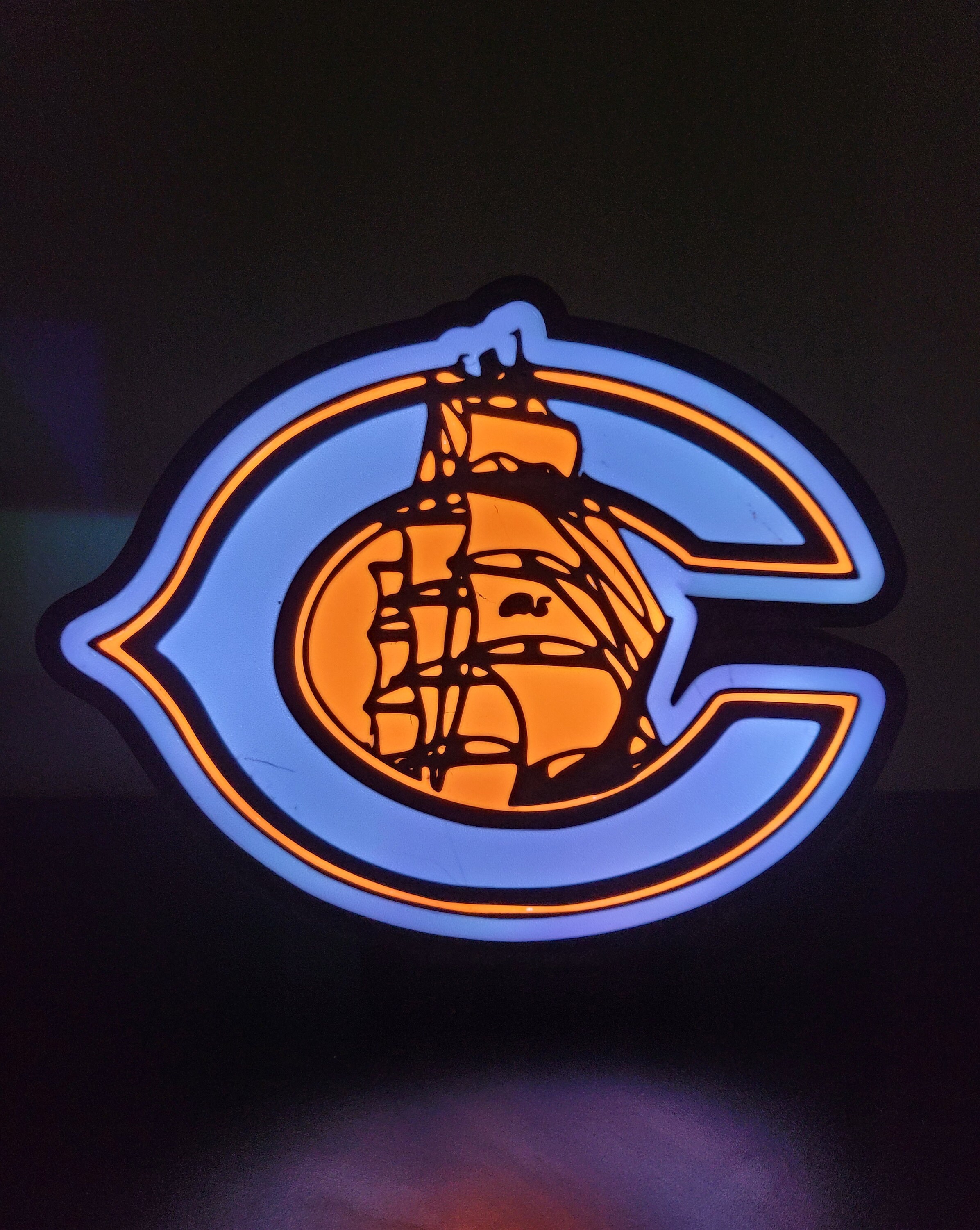 3D Printed Team Lightbox Football Fans Team Sports Lightbox Mancave Gifts Etsy