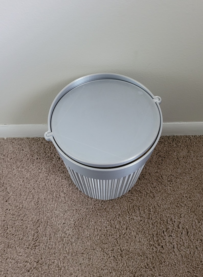 3D Printed Fliptop Trash Bin Bathroom Decorative Etsy