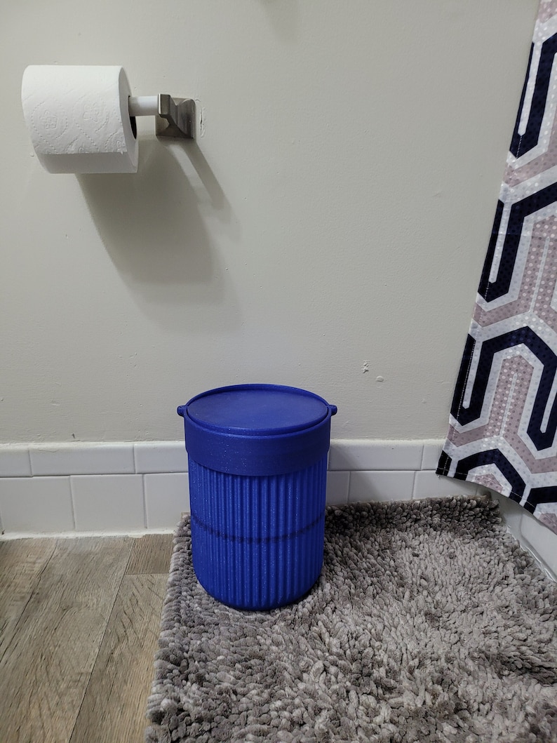 3D Printed Fliptop Trash Bin Bathroom Decorative Etsy
