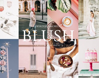 8 Summer Pink Desktop & Mobile Lightroom Presets, Natural Light Presets, Bright Colorful Presets, Grainy Best Seller Presets, Light Airy