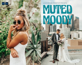 Muted Moody Lightroom Preset, Desktop Preset for RAW Files, Wedding Photographers Moody Warm Aesthetic, Neutral Warm Presets, Natural Light