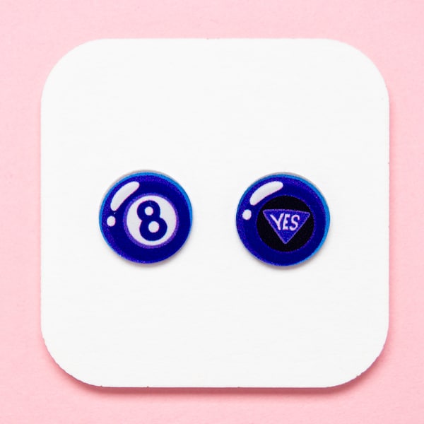 Mismatched Magic 8-Ball Studs | 90s Retro Earrings | YES, They're Nostalgic! | Eclectic Era