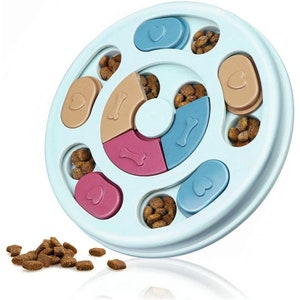 Dog Food Puzzle for Slow Feeding - IQ Training and Mental Enrichment - Food Dispensing Treat Toy - Dog / Puppy Puzzle Toy