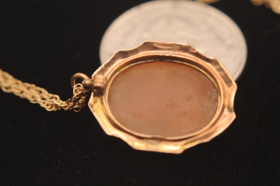 14KY Gold Vintage Victorian Cameo with 20" 1.7mm … - image 8