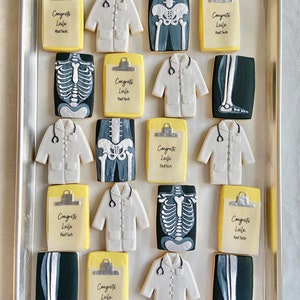 Med School Cookies/ Graduation Cookies/ Medical school/Doctors sugar cookies/ Doctors graduation cookies/ Radiology cookies