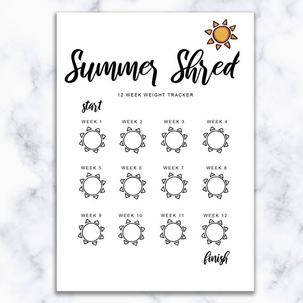 Weight Loss Chart Countdown - Etsy