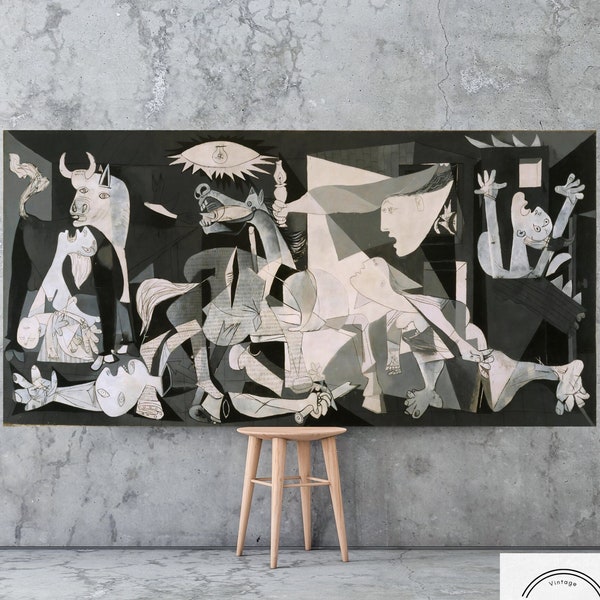 Guernica Pablo Picasso téléchargement numérique Art mural imprimable Chef-d’œuvre cubiste Peinture abstraite pour le salon Musée Reina Sofia