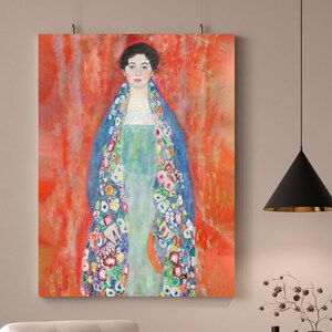 Portrait of Fräulein Lieser Gustav Klimt digital download Printable wall art Vintage Home decor Klimt's last portrait print Colorful art image 1