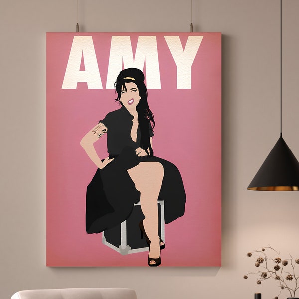Amy Winehouse Minimalist Poster digital download Printable wall art Music art print Eclectic wall decor Amy Winehouse print