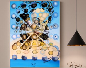 Galatea of the Spheres Salvador Dalì digital download Printable Surrealist wall art Modern home decor Woman with spheres