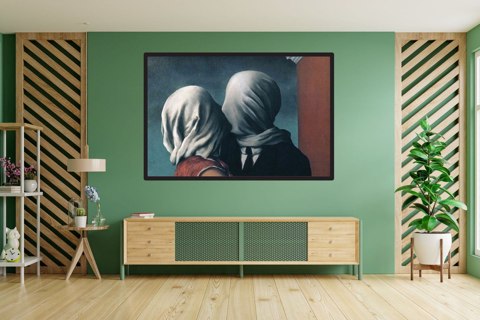 The Lovers René Magritte Printable Vintage Modern European Wall Art