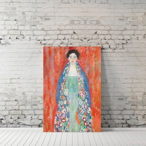 Portrait of Fräulein Lieser Gustav Klimt digital download Printable wall art Vintage Home decor Klimt's last portrait print Colorful art image 7