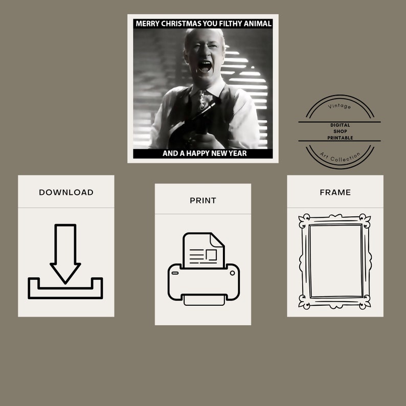 Keep the Change Ya Filthy Animal Home Alone Poster Machine Gun Etsy