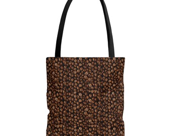 Sac fourre-tout à café, imprimé café, motif café, sac d'école, sac de travail, sac de plage, cadeau pour elle