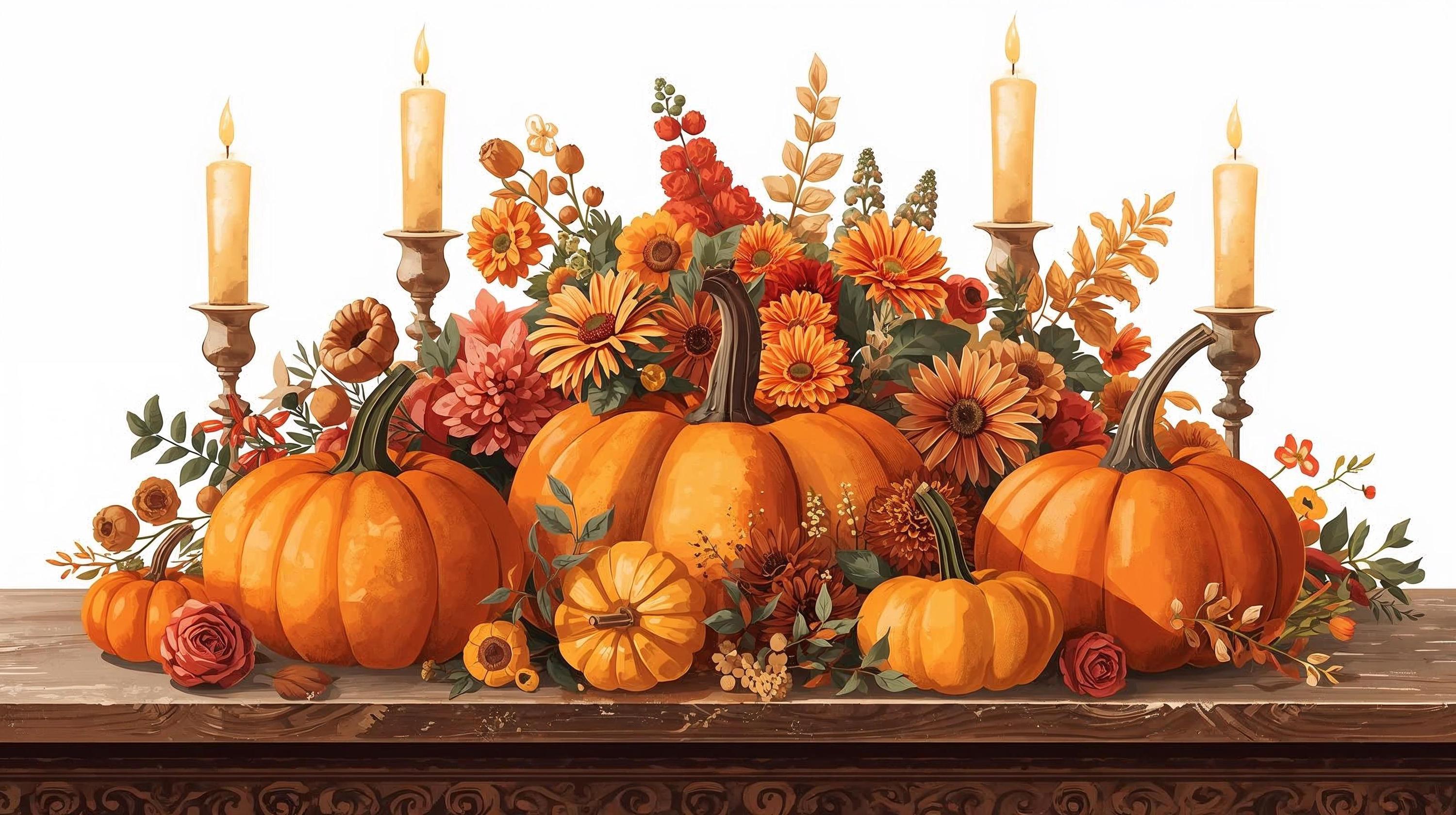 Autumn Pumpkin & Floral Cross Stitch Pattern • Harvest Still Life (PDF ...