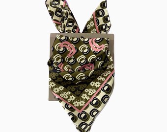 Satin Patterned Bandana Scarf for Women (70x70 cm)