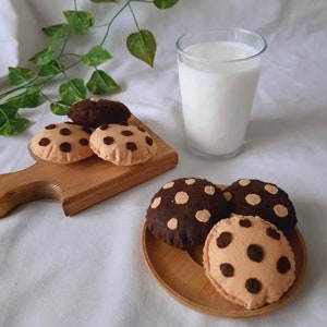 Felt Toy Cookies,Handmade Fun Felt Toys,Imitation Game,Eco-Friendly Felt Food Toy for Kids,Montessori,Educational Kitchen Toys,CookingToys