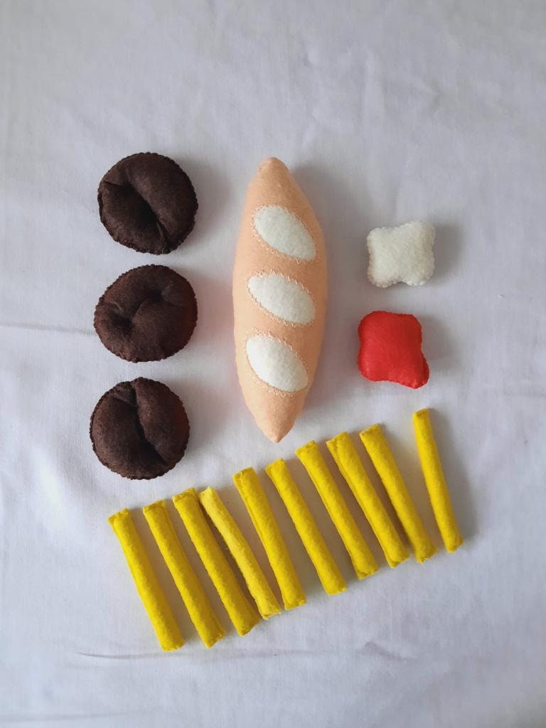 Felt Meatballs Menu,handmade Fun Felt Toys,imitation Game,ecofriendly