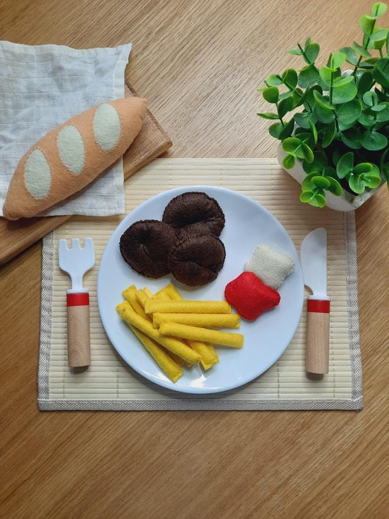 Felt Meatballs Menu,handmade Fun Felt Toys,imitation Game,ecofriendly
