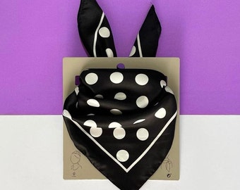 ヴィンテージ ポルカ ドット コットン バンダナ スカーフ レトロ