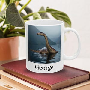 Loch Ness Monster - Personalized Coffee Cup, Mythical Creature, Gift for Him, Nessie Coffee Mug, Scottish Folklore, Cryptozoology