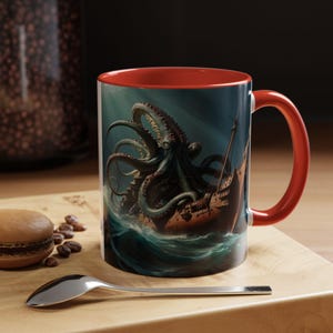 Kraken Mug - Giant Squid Mug, Gift for Him, Deep Sea Creature, Ocean Exploration, Unique Gift Idea, Octopus Mug, Release the Kraken