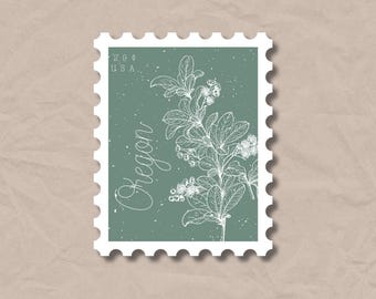 Oregon State Stamp VINYL STICKER