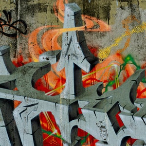 Dynamic Abstract Street Art - Art Print or Canvas