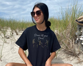Dance Till Your Dead - Unisex Heavy Cotton Tee - Emo shirt - Goth shirt - Emo t-shirt - Goth t-shirt - Emo tee t shirt - Gothic t shirt